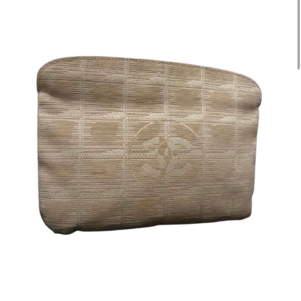 Chanel Beige Travel Line Zip Pouch